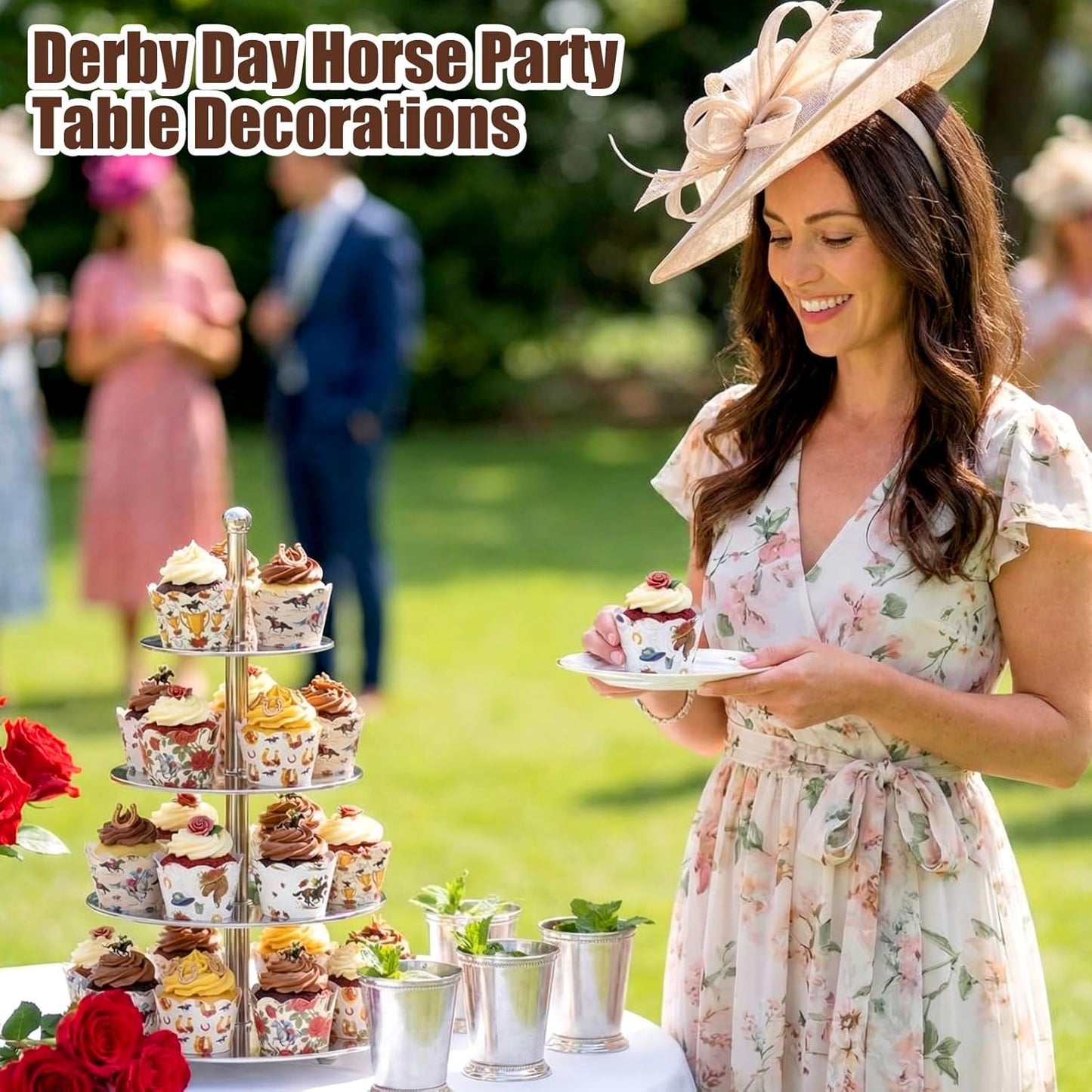 Forros cupcakes Western Derby taza hornear caballos