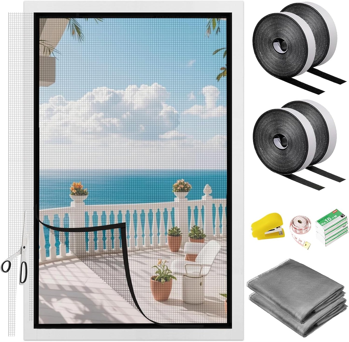 Pantalla ventana autoadhesiva 36x55pulg malla fibra vidrio