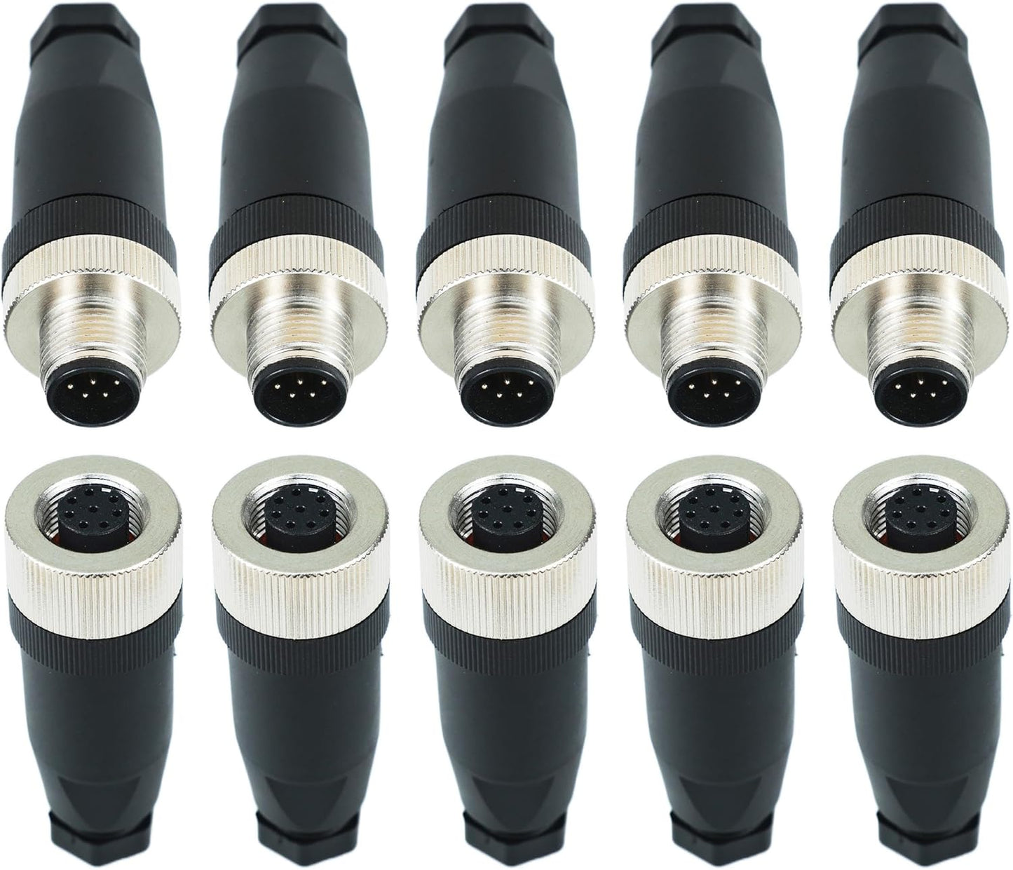 Conector M12 8 pines macho/hembra IP67 impermeable industrial
