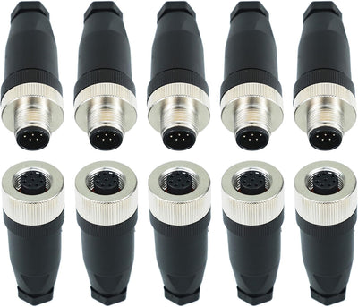 Conector M12 8 pines macho/hembra IP67 impermeable industrial
