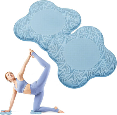 Set 2 Rodilleras Yoga Antiderrapantes Azules