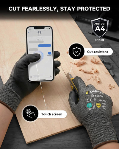 Guantes trabajo antideslizante tacto para cortar vidrio madera