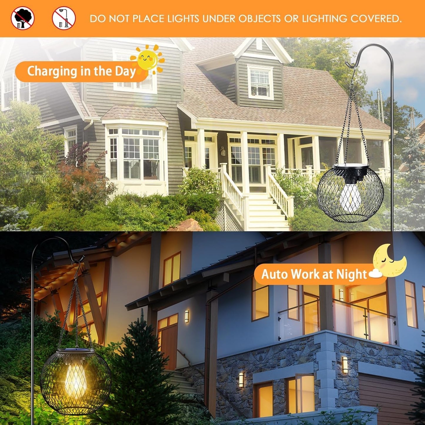 Faroles solares decorativos para jardín y camino pack 2