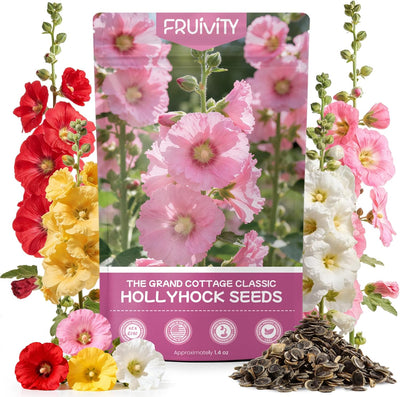 Semillas Hollyhock 3000uds colores mezclados perenne