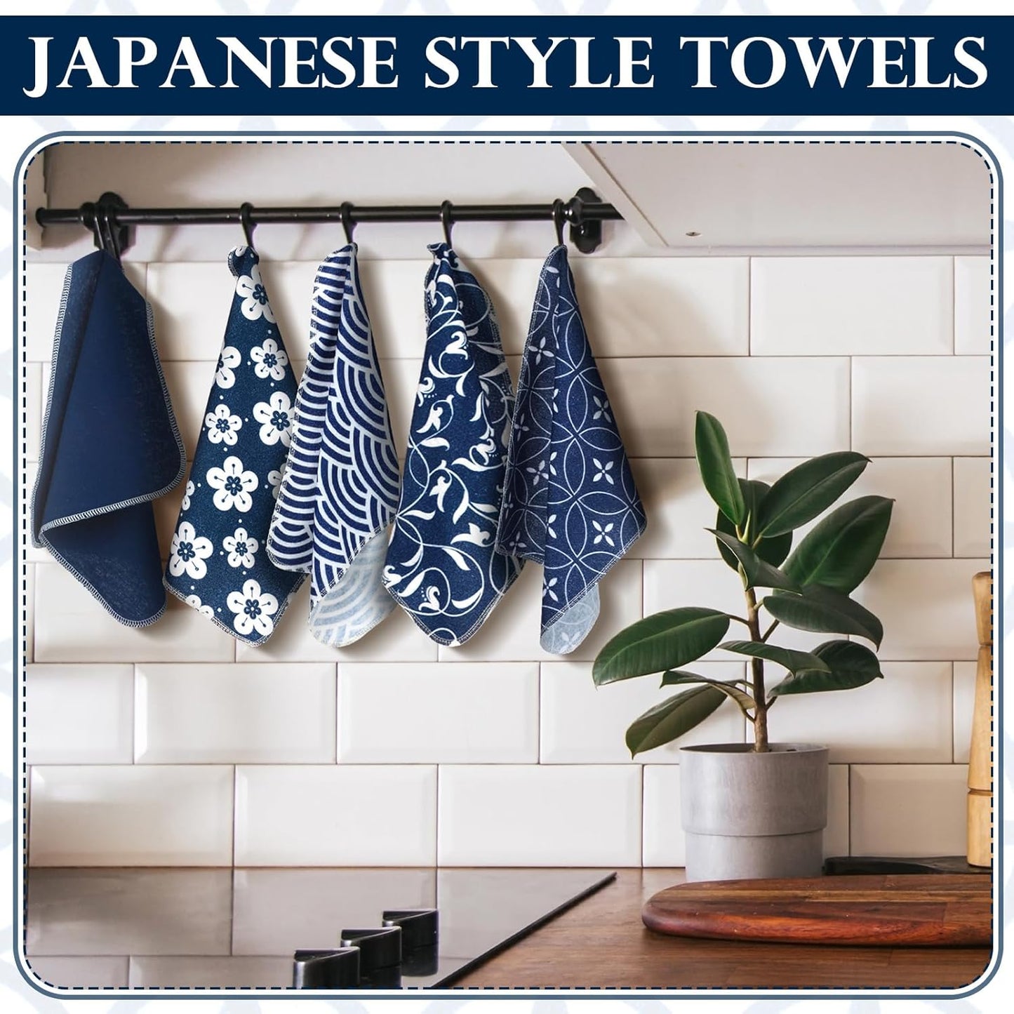 Paños de limpieza japoneses reutilizables de algodón para hogar sin papel