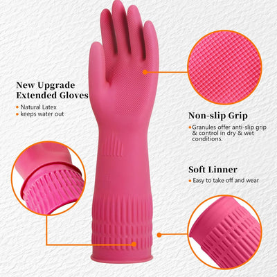 Guantes goma reutilizables antideslizantes 15pulg grande