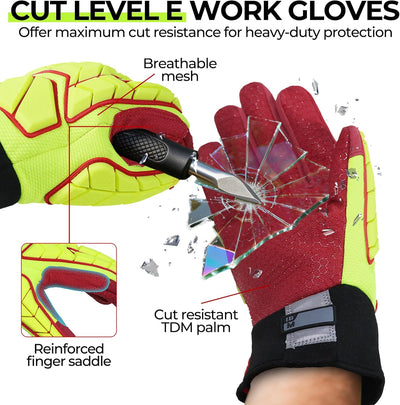 Guantes trabajo corte resistente tacto hombre