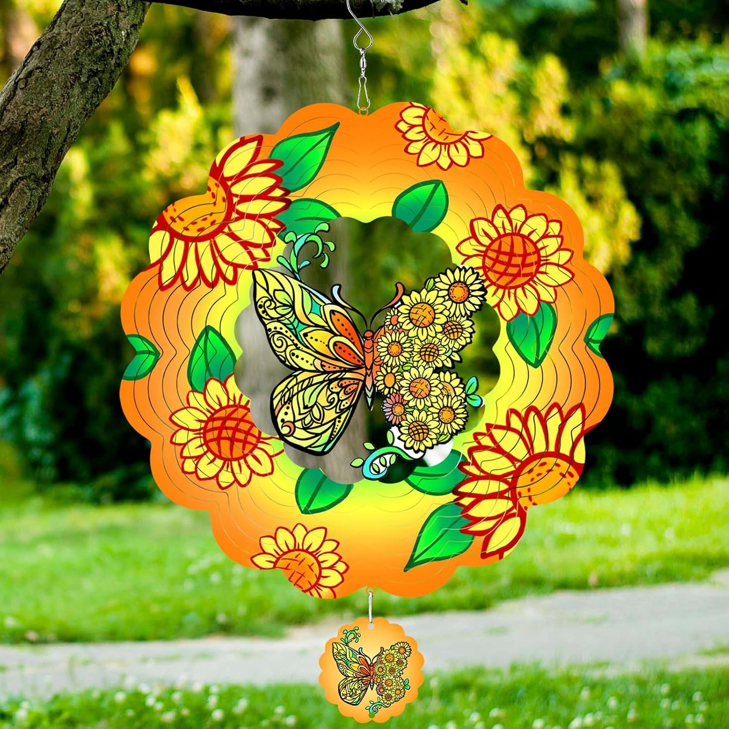Molinillo viento metal mariposa 12pulg