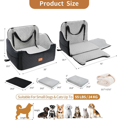 Asiento elevador perro mediano espuma viscoelástica 2 cojines