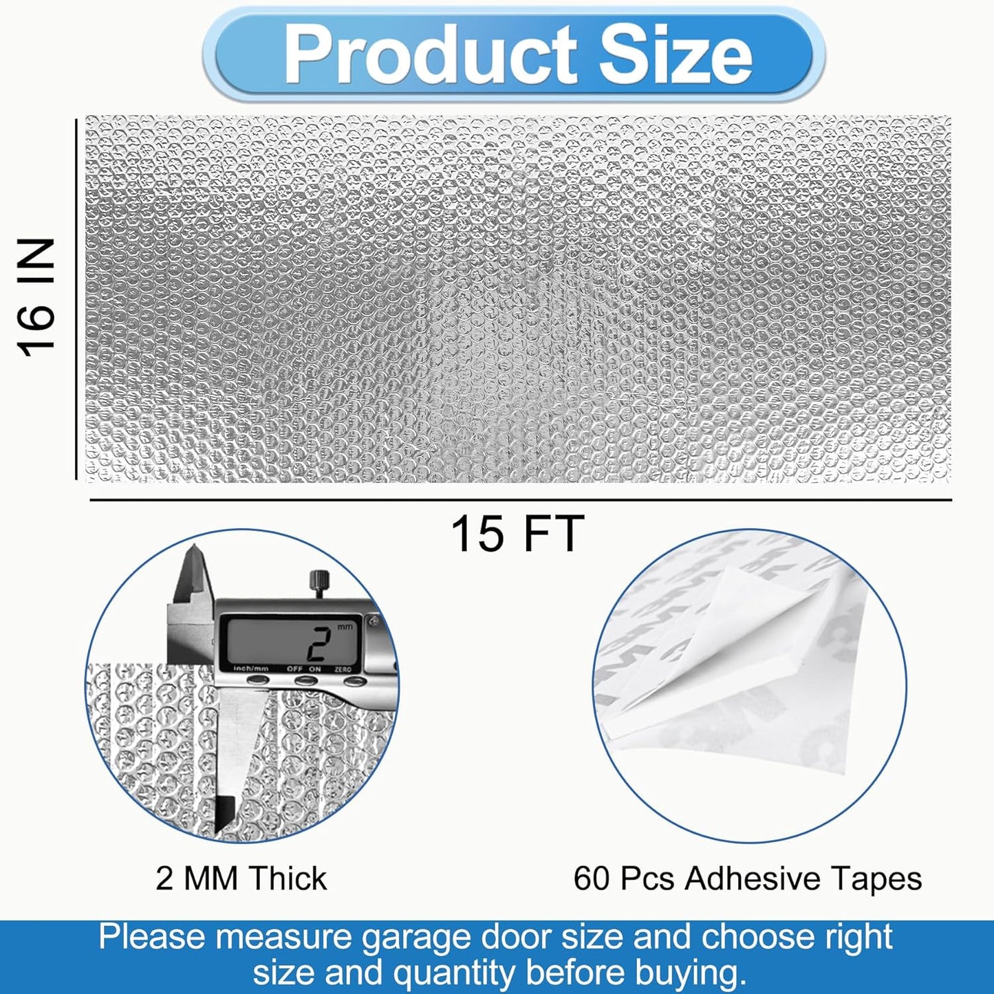 Rollo aislamiento reflectante doble burbuja 16pulg x15ft