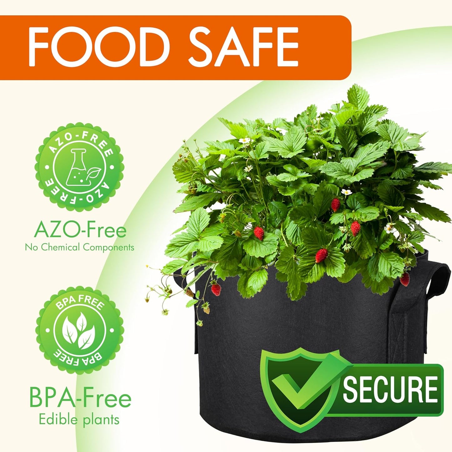 6 Pzas Bolsas Cultivo 10gal Telas Resistentes con Asas