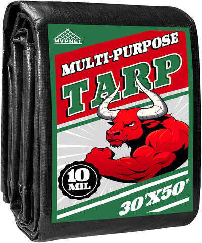 Lona 30x50ft impermeable UV resistente ojales duraderos verde/negra