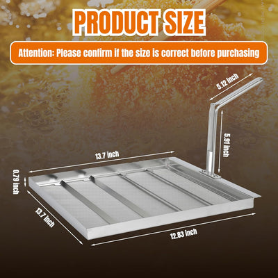 Filtro aceite freidora comercial acero inox 13.75x13.75pulg