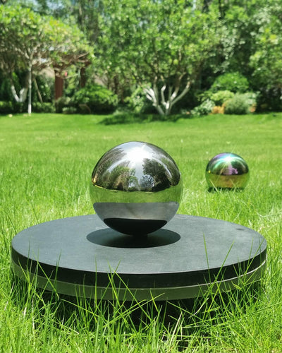 Bola acero inox 6pulg esfera hueca jardín decorativa