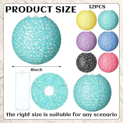 12 Linternas Decorativas 8pulg Aula Papel Colgado