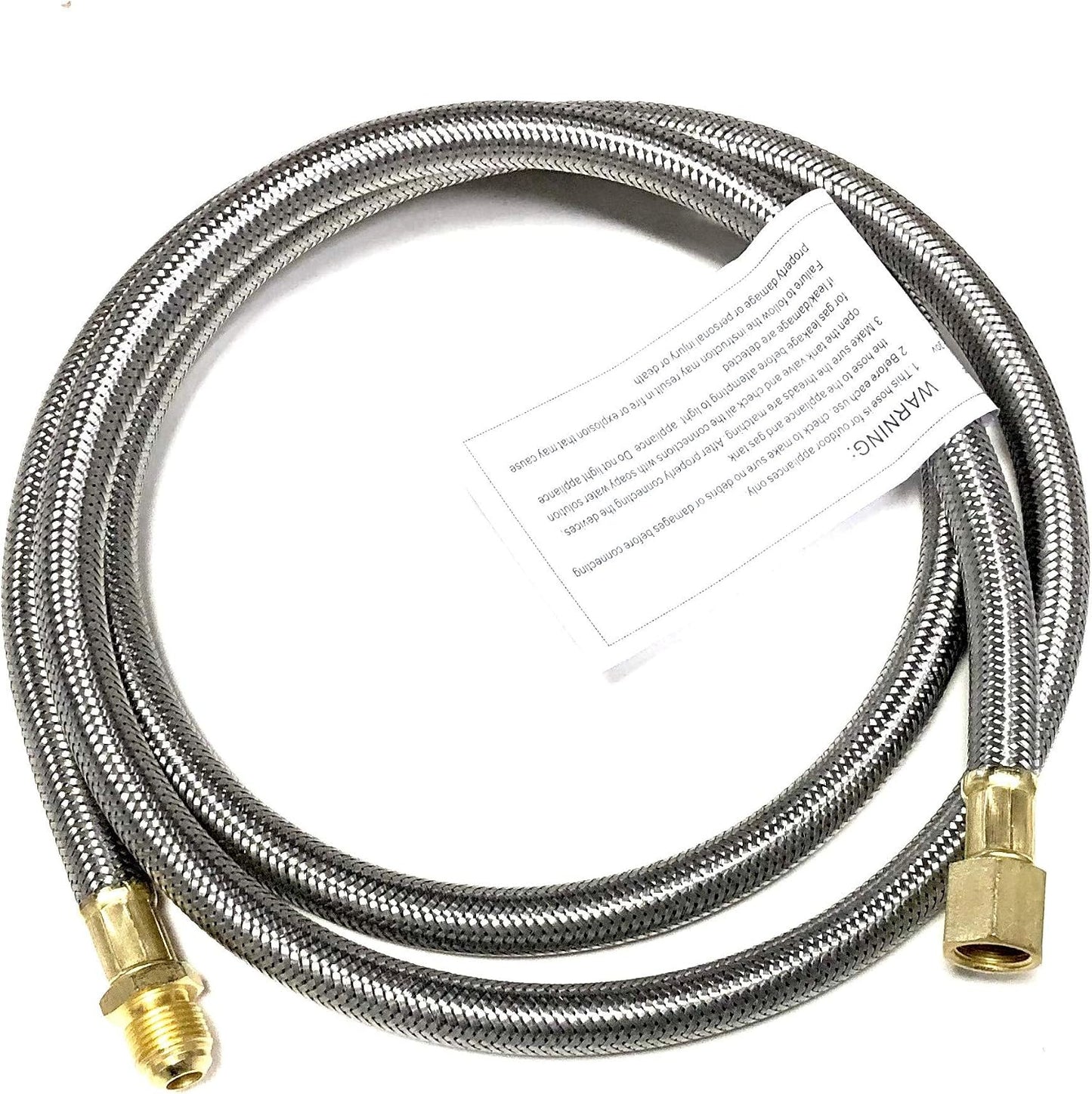 Extensión manguera propano acero inox 6ft 3/8pulg hembra x macho