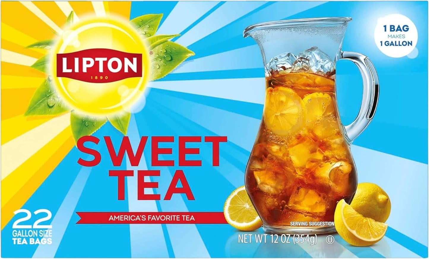 Bolsas de té helado dulce del sur Lipton paquete de 22