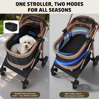 Cochecito mascotas 3en1 plegable perros gatos hasta 50lb