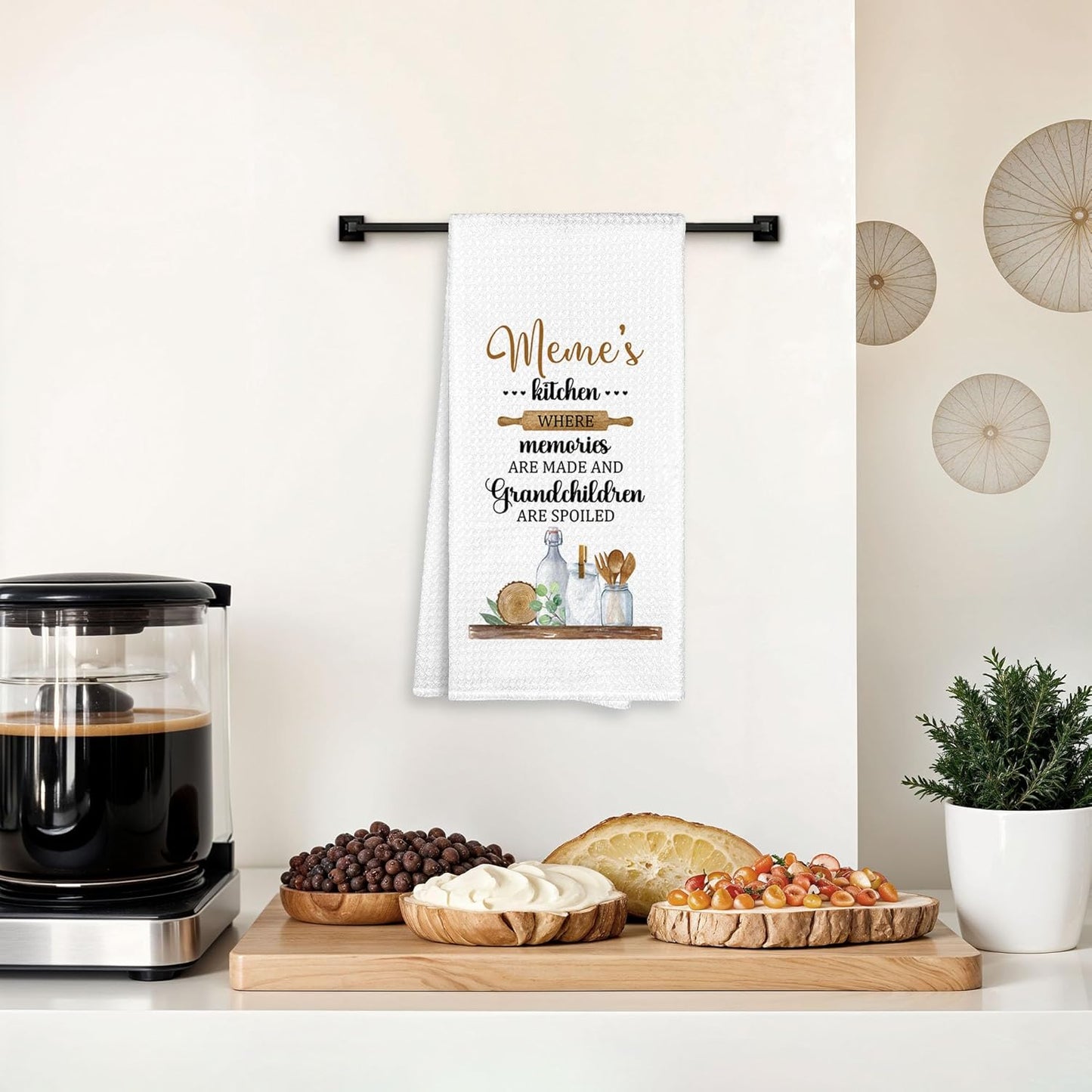 Toalla de cocina de microfibra 16 x 24 pulgadas decorativa para abuela