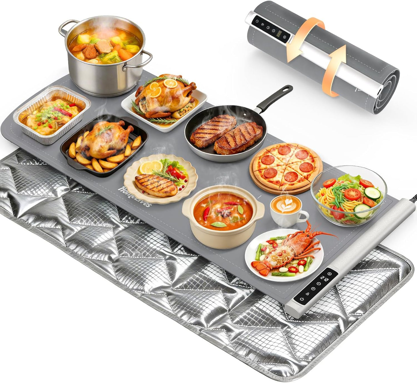 Tapete calentador alimentos 36x16pulg resistente calor