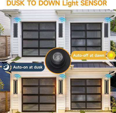 Aplique pared exterior 23.6pulg luces negras 36W 3000K impermeables