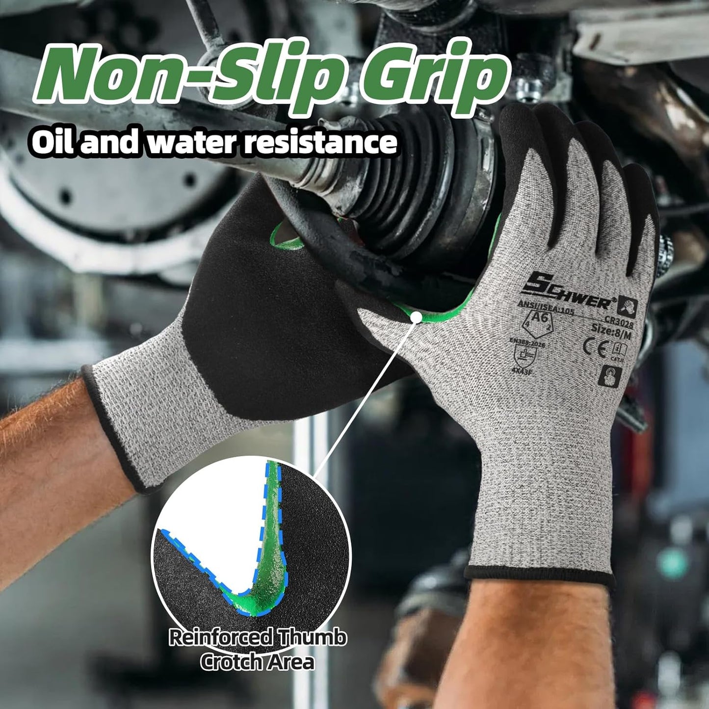 Guantes tactiles resistentes cortes ANSI A6 CR3028