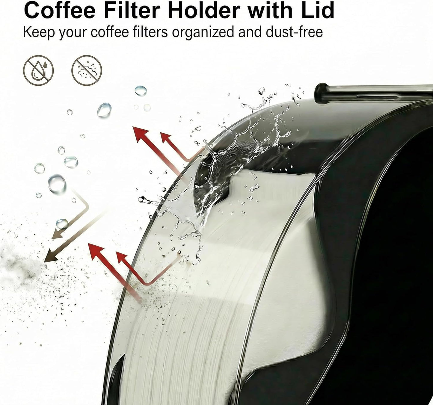 Organizador de filtros de café con tapa gran capacidad para más de 200 filtros V60
