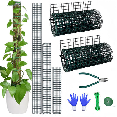Kit poste musgo metal 6.6-26.4ft para Monstera malla acero 8.3x3.3ft