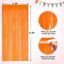 Cortinas flecos oropel naranja 3.3x8.3pies pack 2