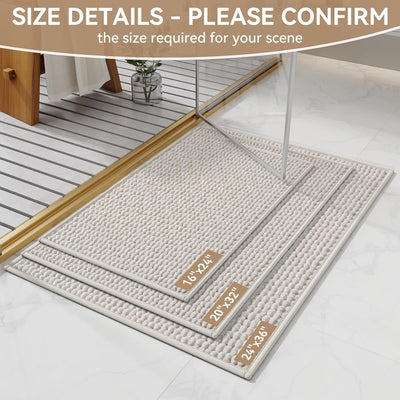 Alfombra baño 16x24pulg felpilla suave antideslizante PVC