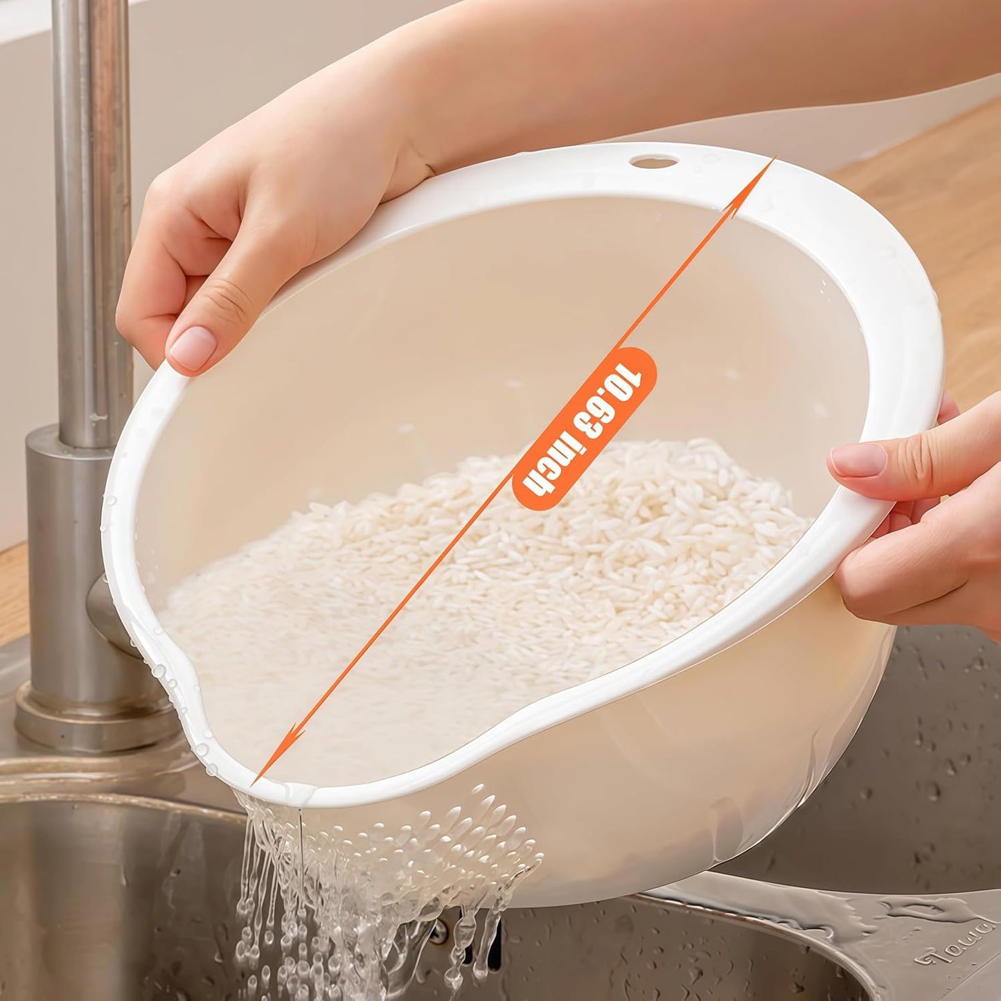 Cuenco plástico sin BPA para lavar arroz y quinoa