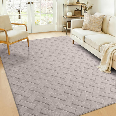 Alfombra área 4x6ft para sala dormitorio niños suave geométrica