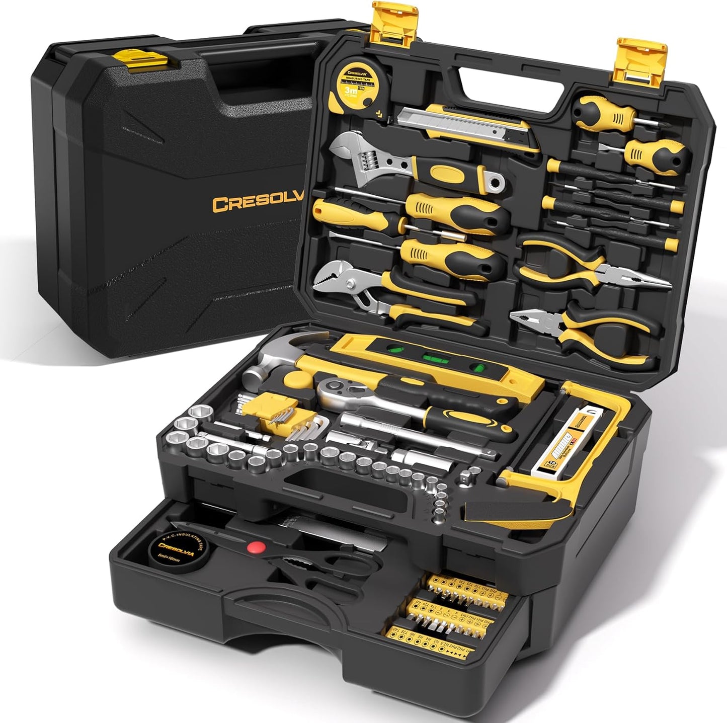 Kit 328 Pzas Herramientas Hogar Auto Caja Almacenamiento
