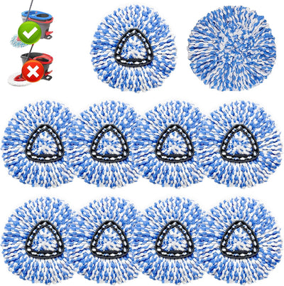 10 Cabezales Repuesto Trapeador RinseClean Microfibra