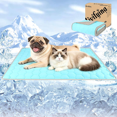 Manta refrescante para perro seda hielo con felpa suave 30x40