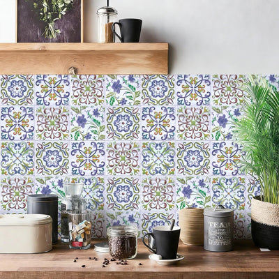 Papel tapiz autoadhesivo impermeable 17x118pulg azulejos cocina