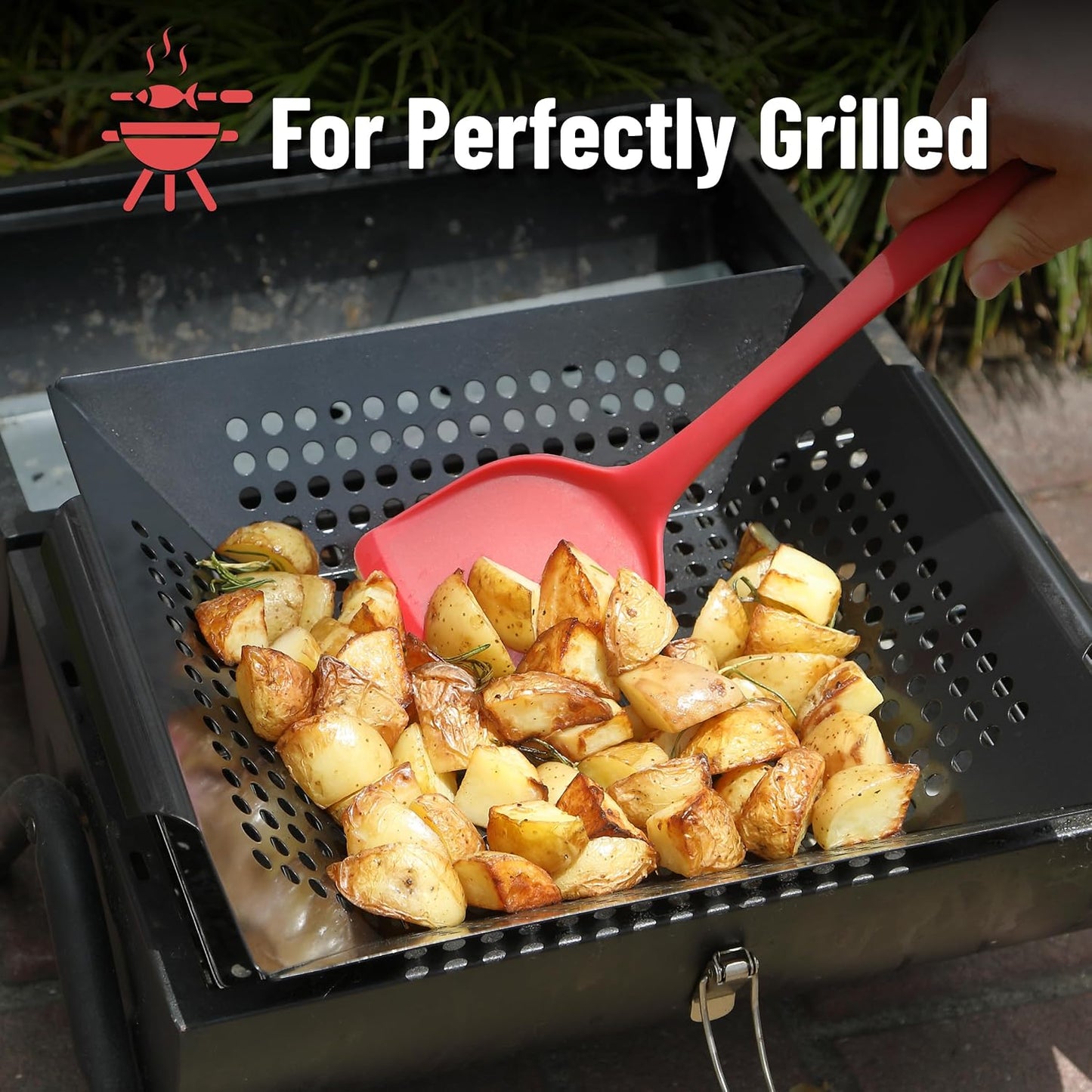 Cesta parrilla 13.6x12pulg para al aire libre y verduras