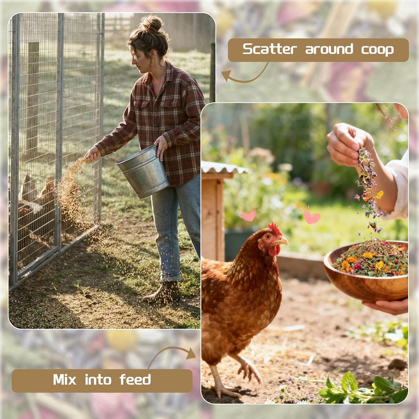 Hierbas anidadoras 18oz gallinero con 8 hierbas secas