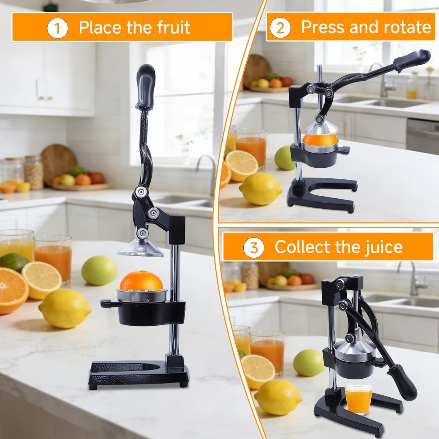 Exprimidor manual para cítricos cocina hogar y comercial
