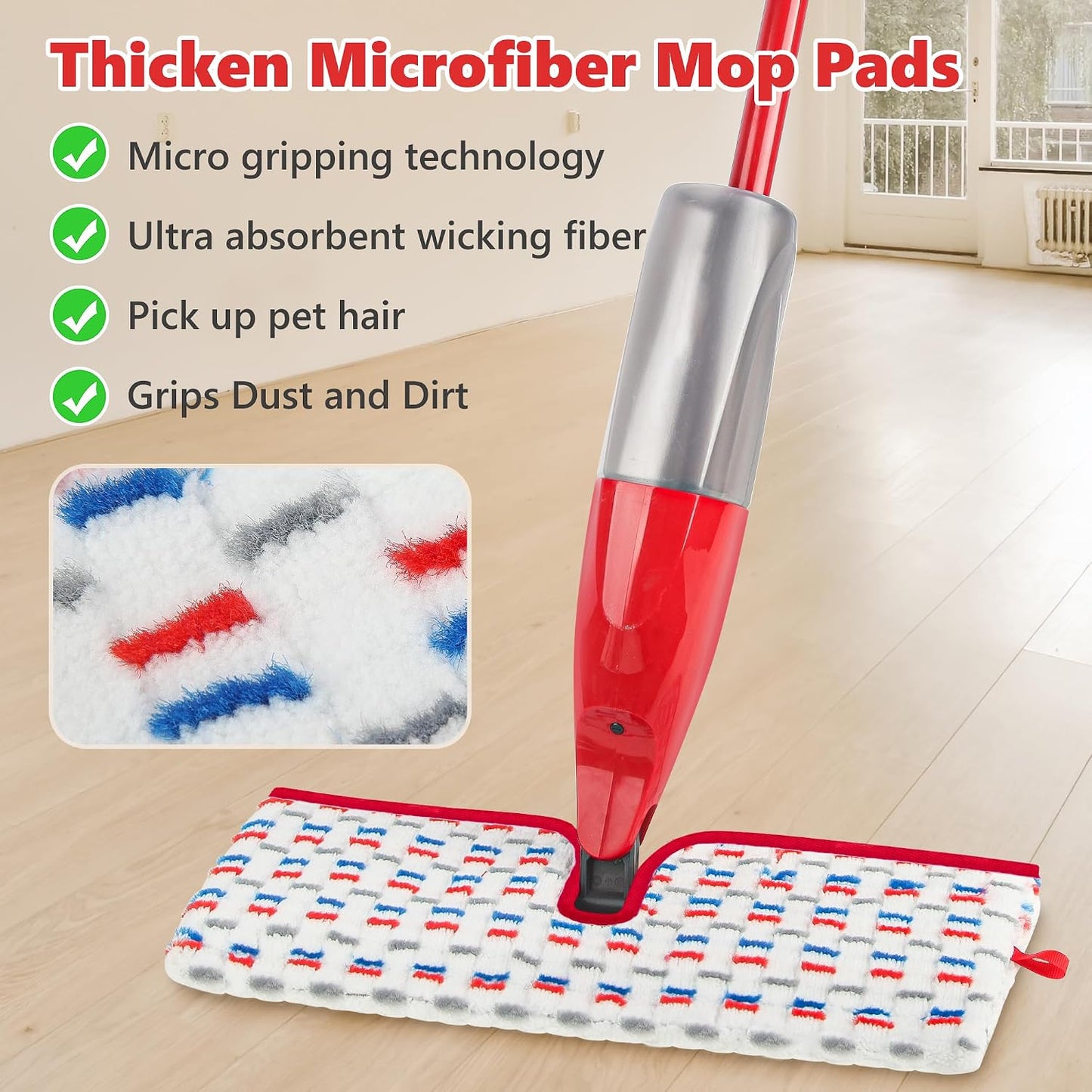 Almohadillas microfibra reutilizables para trapeador O-Cedar 6 pzas