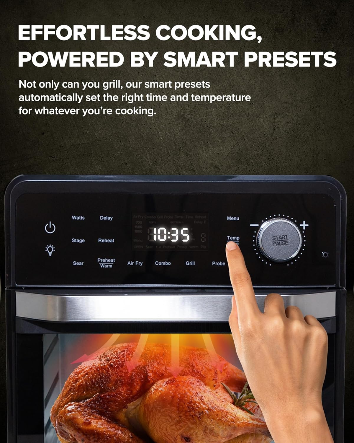 Horno freidora aire Nuwave acero inox 50-500°F 150 preajustes