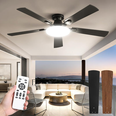 Ventilador techo 52pulg LED 30W 6velocidades motor DC silencioso