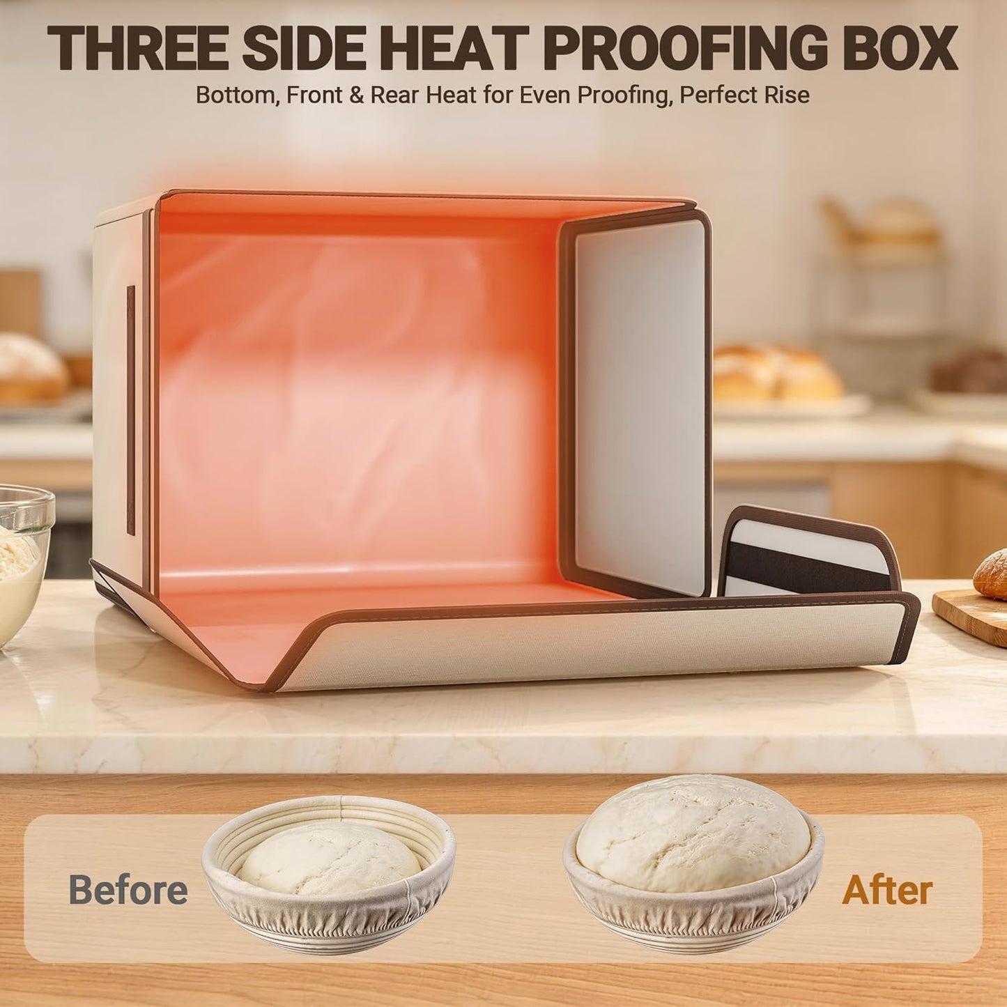 Caja plegable fermentación 36L control temperatura 99h