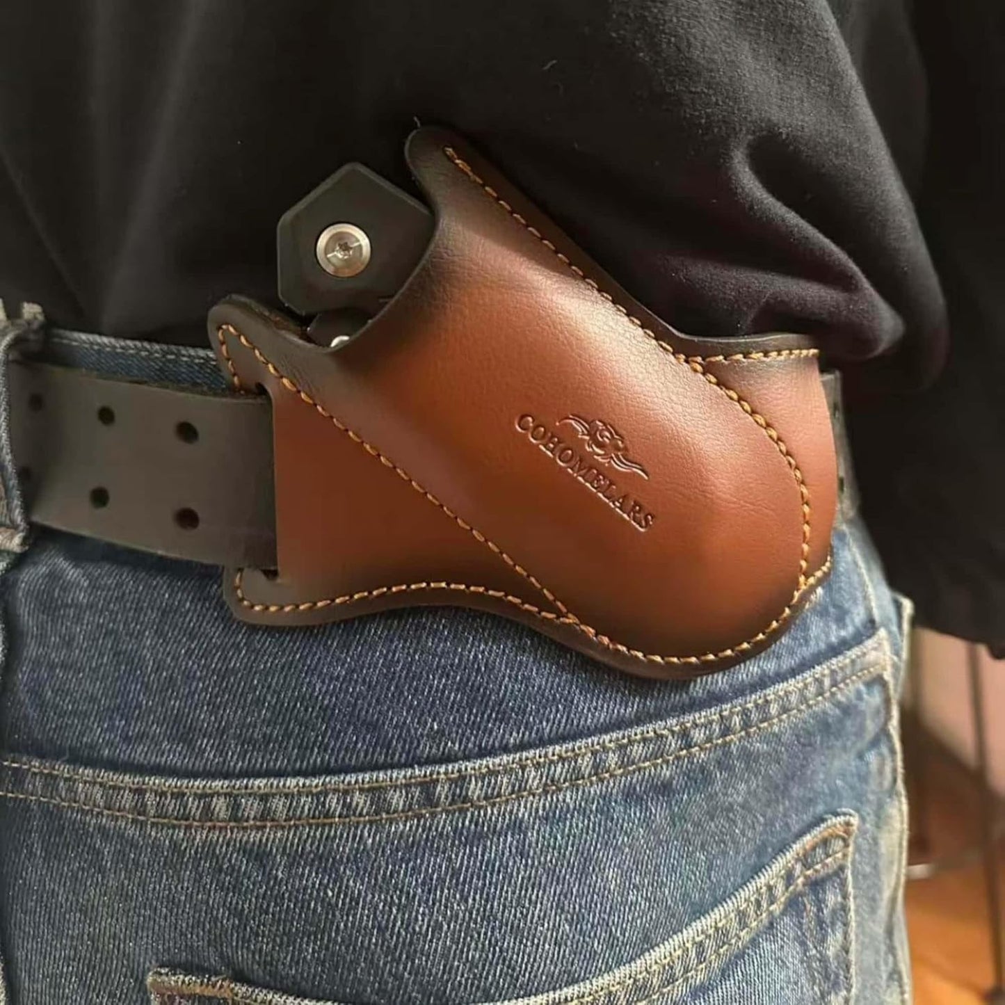 Funda cuero cuchillos 4-5pulg transporte