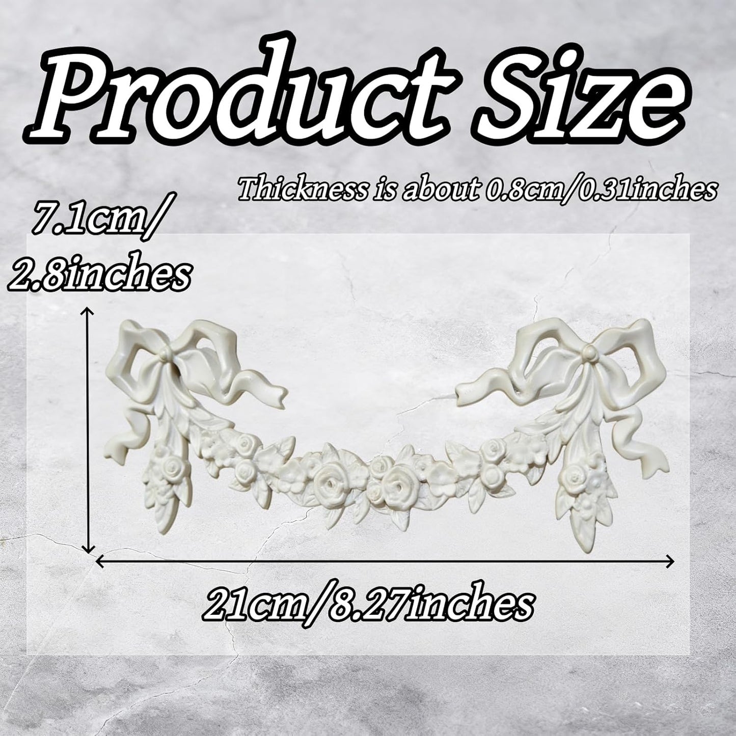 2 Pzas Apliques PVC Blanco Onlay 3D Rosa Decoración Pared