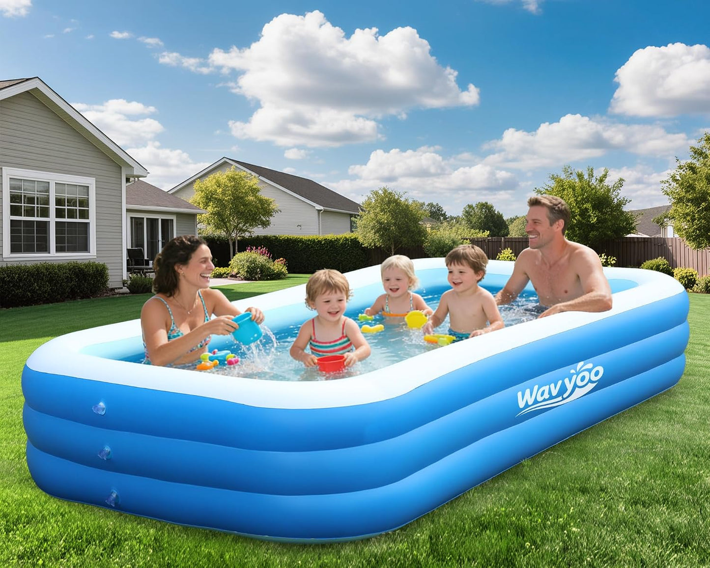 Piscina inflable patio trasero 120x70x22