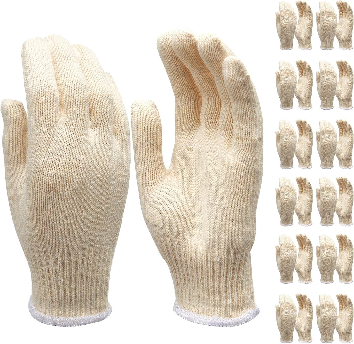 Guantes algodón blanco para parrilla paquete 12