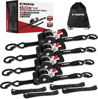 Correas retráctiles 1pulg x10ft 1760lb pack 4
