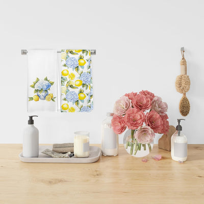 Set 2 Servilletas cocina florales limón 16x24
