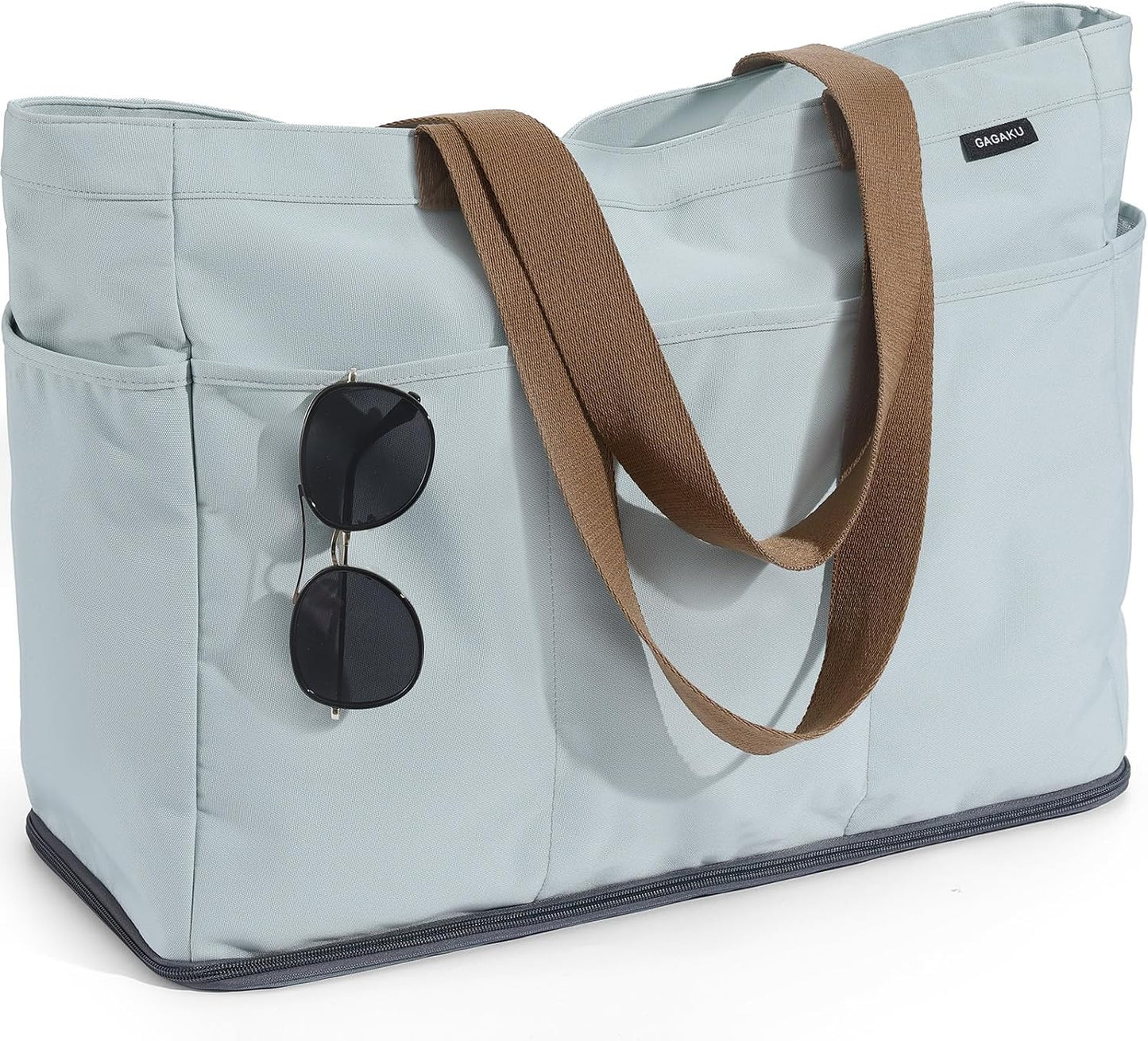 Bolsa playa XL con cremallera y enfriador plegable